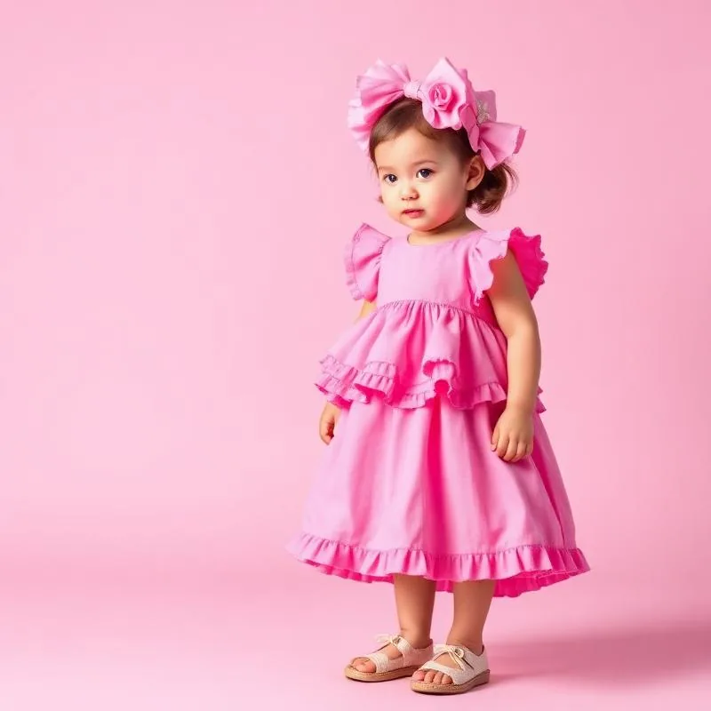 Cute toddler outfits for girls pink ruffle dress