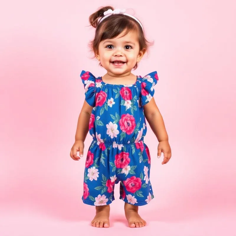Trendy toddler girl outfits floral romper